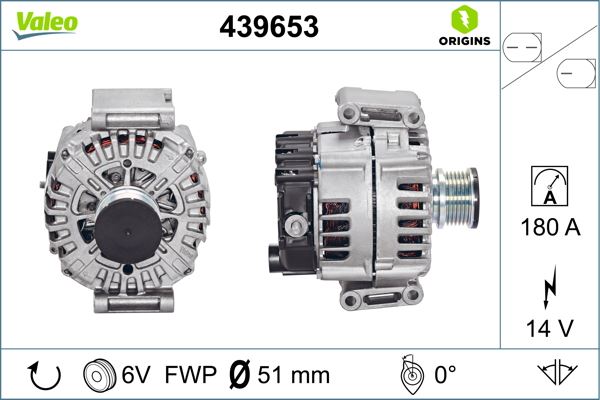 VALEO 439653 Elektrik Sistemi Alternatör - MERCEDES-BENZ CLS (C218) uyumlu