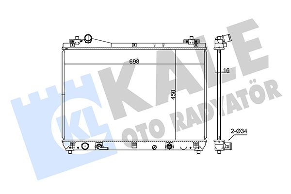 KALE OTO RADYATÖR 365500 Soğutma Sistemi Su Soğutucu & Parçaları - SUZUKI GRAND VITARA II (JT, TE, TD) uyumlu