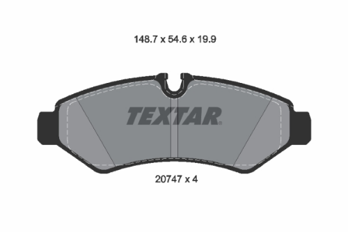 TEXTAR 2074701 Fren Sistemleri Fren Balatası - MERCEDES-BENZ SPRINTER 3-t Tourer Bus (B907) uyumlu