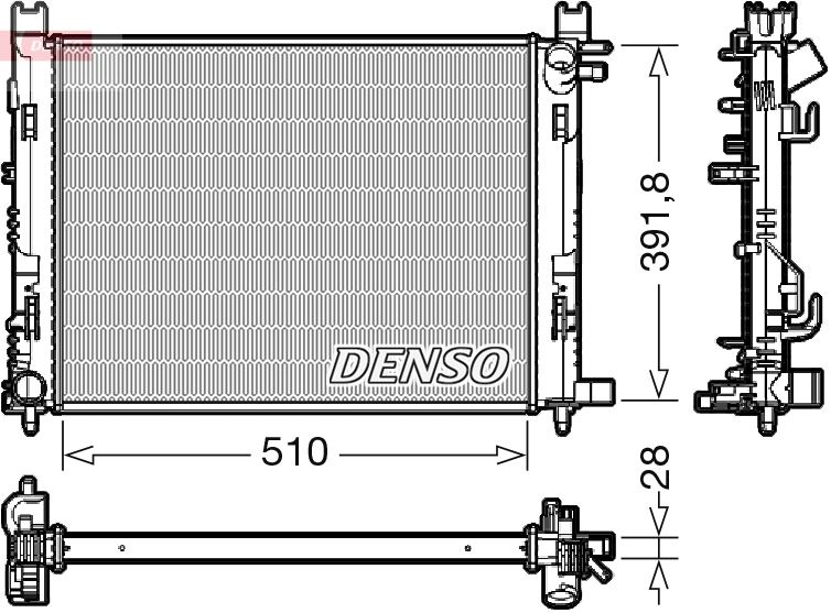 DENSO DRM23109 Soğutma Sistemi Su Soğutucu & Parçaları - DACIA DUSTER (HS_) uyumlu