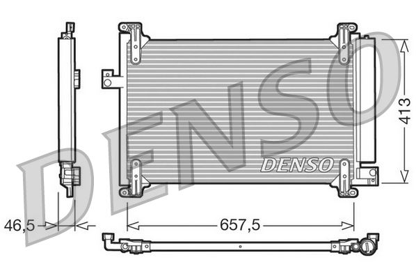 DENSO DCN09083 İklimlendirme Sistemi Klima Radyatörü - FIAT MULTIPLA (186_) uyumlu