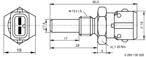 BOSCH 0 280 130 026 Elektrik Sistemi Sensörler - BMW 3 (E30) uyumlu