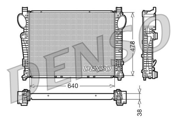 DENSO DRM17095 Soğutma Sistemi Su Soğutucu & Parçaları - MERCEDES-BENZ S-SERISI (W220, V220) uyumlu
