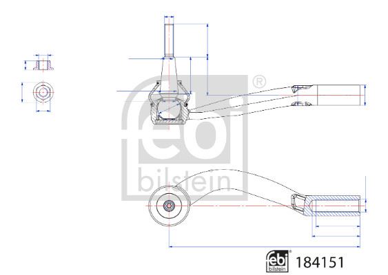 FEBI BILSTEIN 184151 Direksiyon Sistemi Mafsal - VOLVO XC40 (536) uyumlu