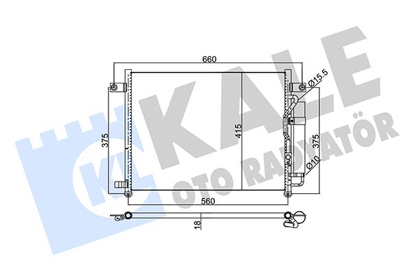 KALE OTO RADYATÖR 350550 İklimlendirme Sistemi Klima Radyatörü - DAEWOO KALOS (KLAS) uyumlu
