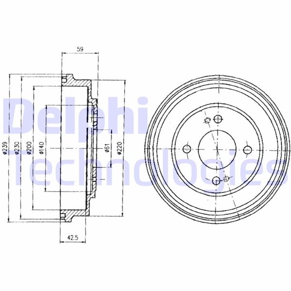 DELPHI BF208 Fren Sistemleri Fren Kampanası - FORD FIESTA III (GFJ) uyumlu