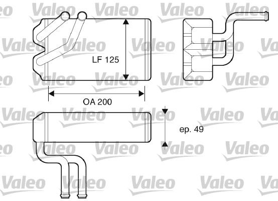 VALEO 812069 İklimlendirme Sistemi İç Mekan Isı Değiştirici - ROVER 200 II Hatchback (XW) uyumlu