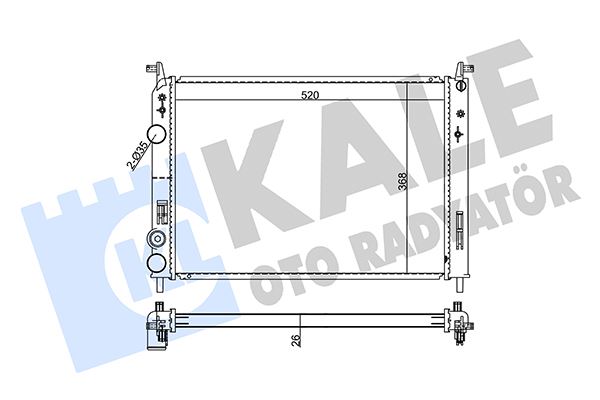 KALE OTO RADYATÖR 355620 Soğutma Sistemi Su Soğutucu & Parçaları - FIAT STRADA Pick-up (178_, 278_) uyumlu