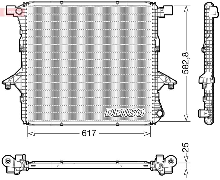 DENSO DRM32052 Soğutma Sistemi Su Soğutucu & Parçaları - VW AMAROK (2HA, 2HB, S1B, S6B, S7A, S7B, AGD) uyumlu