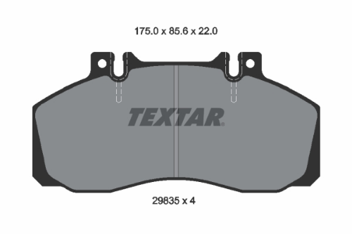 TEXTAR 2983506 Fren Sistemleri Fren Balatası - MERCEDES-BENZ SL (R129) uyumlu