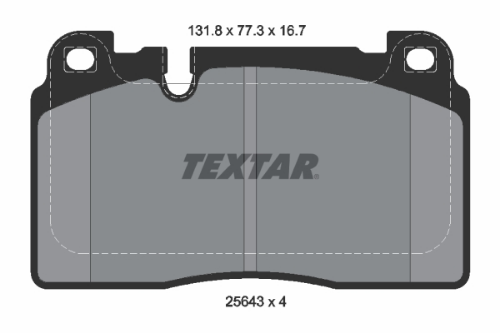TEXTAR 2564305 Fren Sistemleri Fren Balatası - AUDI Q5 (8RB) uyumlu