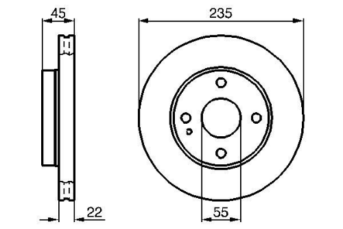 BOSCH 0 986 478 219 Fren Sistemleri Fren Diski - MAZDA 323 S IV (BG) uyumlu