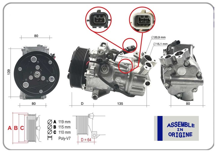 Klima Kompresörü - GUARNITAUTO - 51331 Ürün Görseli