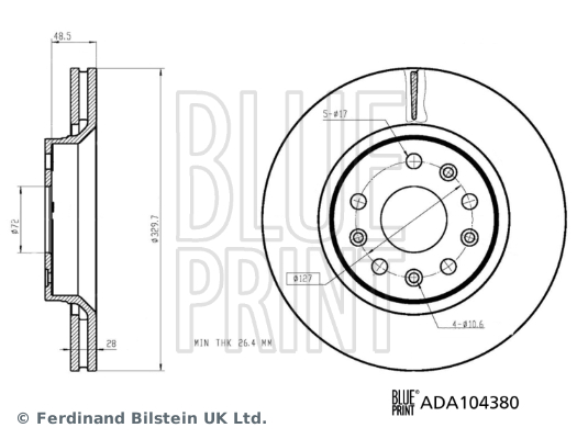 BLUE PRINT ADA104380 Fren Sistemleri Fren Diski