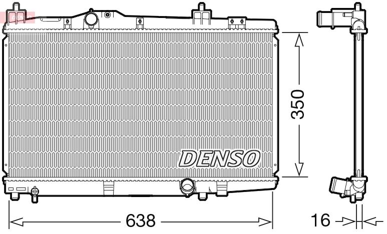 DENSO DRM50105 Soğutma Sistemi Su Soğutucu & Parçaları - TOYOTA YARIS (_P1_) uyumlu