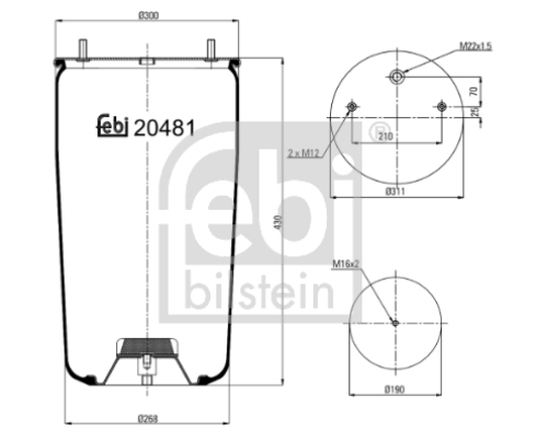 FEBI BILSTEIN 20481 Süspansiyon Sistemi Süspansiyon Körüğü