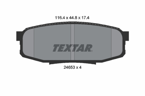 TEXTAR 2465301 Fren Sistemleri Fren Balatası - TOYOTA LAND CRUISER 200 (_J2_) uyumlu