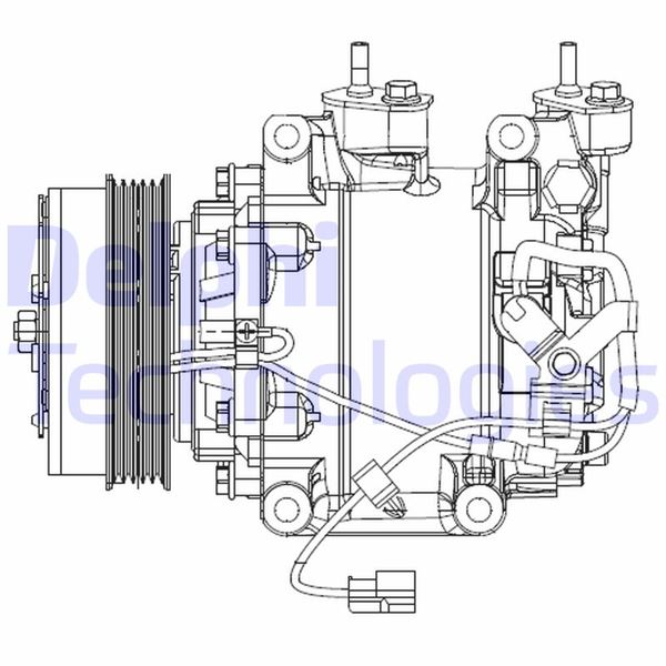 DELPHI CS20510 İklimlendirme Sistemi Kompresör Parçaları - HONDA JAZZ III (GE_, GG_, GP_, ZA_) uyumlu