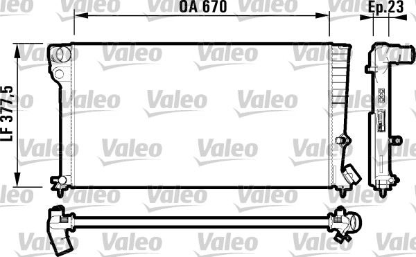 VALEO 731744 Soğutma Sistemi Su Soğutucu & Parçaları - PEUGEOT 306 Hatchback (7A, 7C, N3, N5) uyumlu