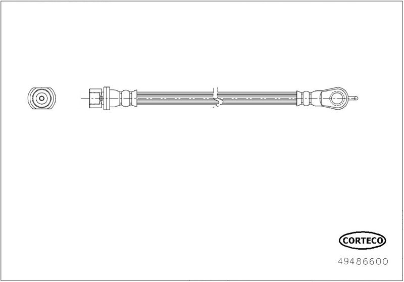 CORTECO 49486600 Fren Sistemleri Fren Hortumları - TOYOTA LAND CRUISER 200 (_J2_) uyumlu
