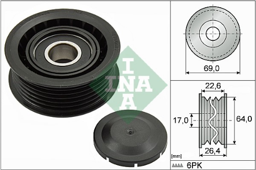 Schaeffler INA 532 0160 10 Motor Yönlendirme & Kılavuz Makarası - PORSCHE CAYENNE (92A) uyumlu