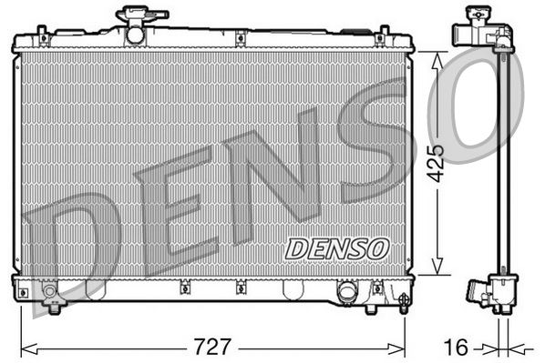 DENSO DRM50034 Soğutma Sistemi Su Soğutucu & Parçaları - TOYOTA AVENSIS VERSO (_M2_) uyumlu