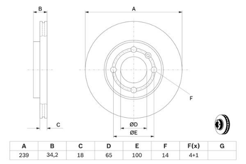 BOSCH 0 986 478 621 Fren Sistemleri Fren Diski - VW POLO III (6N1) uyumlu