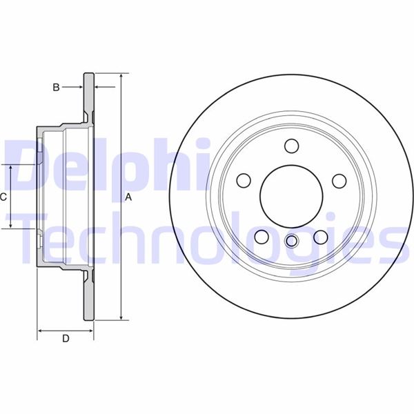 DELPHI BG4649C Fren Sistemleri Fren Diski - BMW 1 (F20) uyumlu