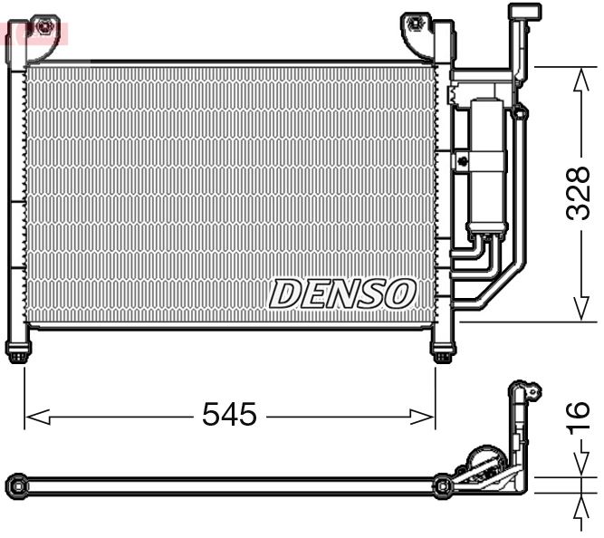 DENSO DCN44004 İklimlendirme Sistemi Klima Radyatörü - MAZDA 2 (DE_, DH_) uyumlu