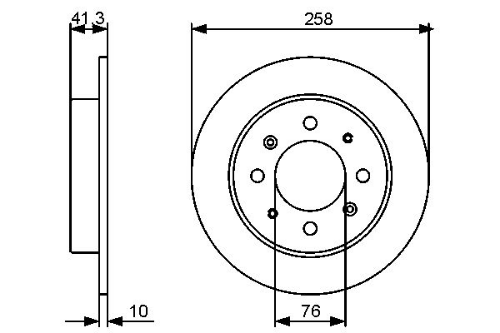 BOSCH 0 986 479 462 Fren Sistemleri Fren Diski - KIA CERATO I Sedan (LD) uyumlu
