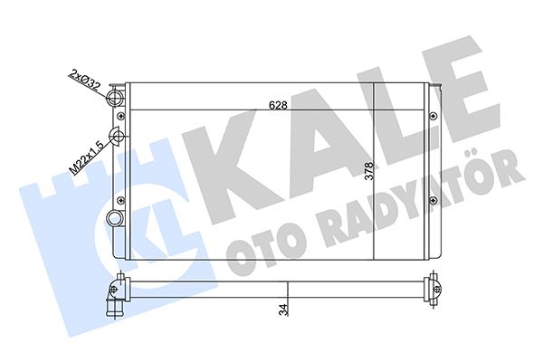 KALE OTO RADYATÖR 356310 Soğutma Sistemi Su Soğutucu & Parçaları - VW GOLF III (1H1) uyumlu