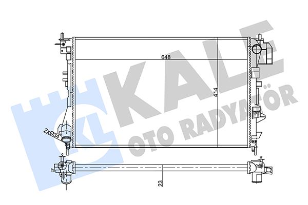 KALE OTO RADYATÖR 356910 Soğutma Sistemi Su Soğutucu & Parçaları - SAAB 9-3 (YS3F, E79, D79, D75) uyumlu