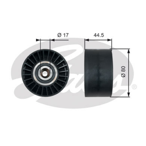 GATES T36509 Motor Yönlendirme & Kılavuz Makarası - MERCEDES-BENZ ZETROS uyumlu