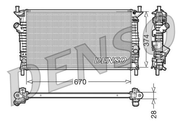 DENSO DRM10074 Soğutma Sistemi Su Soğutucu & Parçaları - VOLVO C30 (533) uyumlu