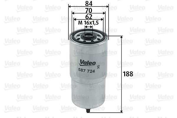 VALEO 587724 Yakıt Sistemi Yakıt Filtresi - ALFA ROMEO 156 (932_) uyumlu