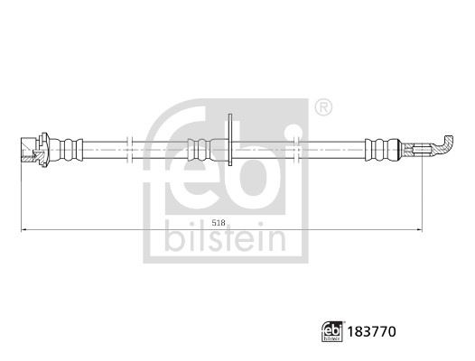 FEBI BILSTEIN 183770 Fren Sistemleri Fren Hortumları - TOYOTA C-HR (_X1_) uyumlu
