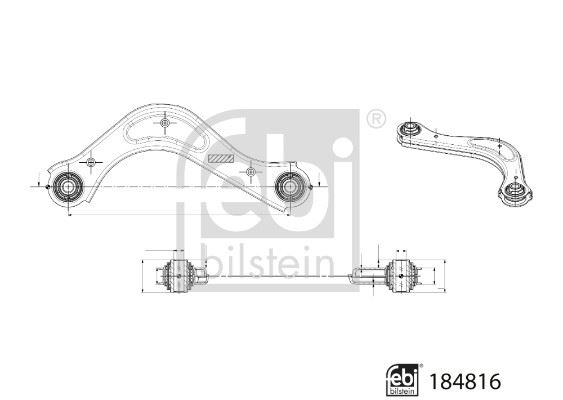 FEBI BILSTEIN 184816 Süspansiyon Sistemi Bugi Kolu - HYUNDAI KONA (OS, OSE, OSI) uyumlu