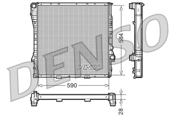 DENSO DRM05116 Soğutma Sistemi Su Soğutucu & Parçaları - BMW X5 (E53) uyumlu