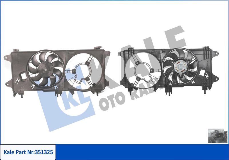 KALE OTO RADYATÖR 351325 Soğutma Sistemi Fan - FIAT DOBLO Kasa/büyük limuzin (223_) uyumlu