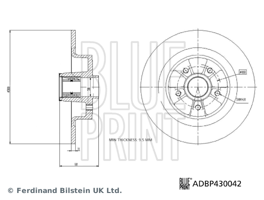 BLUE PRINT ADBP430042 Fren Sistemleri Fren Diski - RENAULT MEGANE II (BM0/1_, CM0/1_) uyumlu
