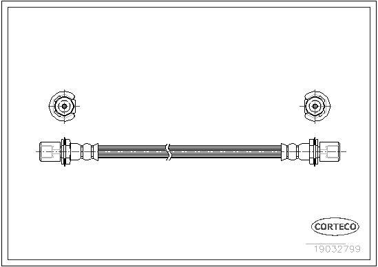 CORTECO 19032799 Fren Sistemleri Fren Hortumları - FORD SIERRA II Hatchback (GBC, GBG) uyumlu