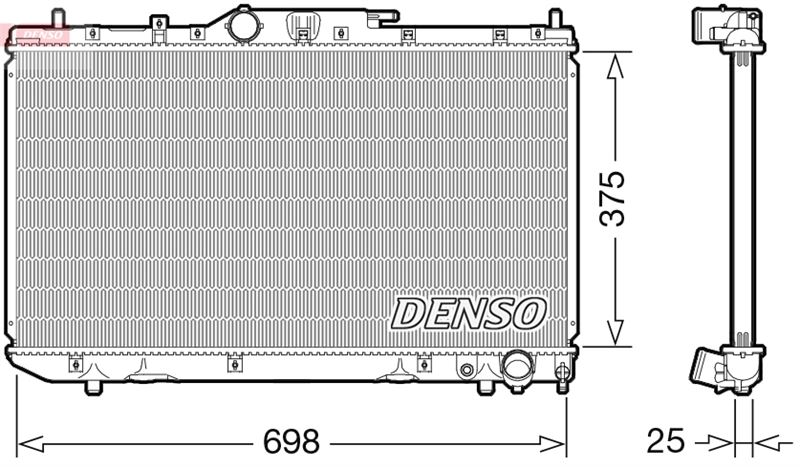 DENSO DRM50114 Soğutma Sistemi Su Soğutucu & Parçaları - TOYOTA AVENSIS Liftback (_T22_) uyumlu