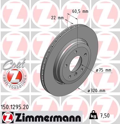 ZIMMERMANN 150.1295.20 Fren Sistemleri Fren Diski - BMW 3 (E46) uyumlu