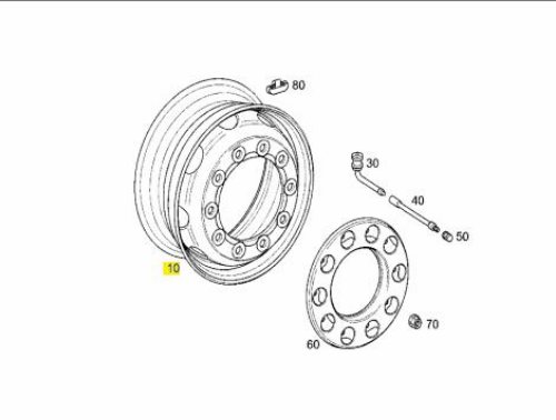Jant - MERCEDES ORIJINAL - A3754000102 Ürün Görseli