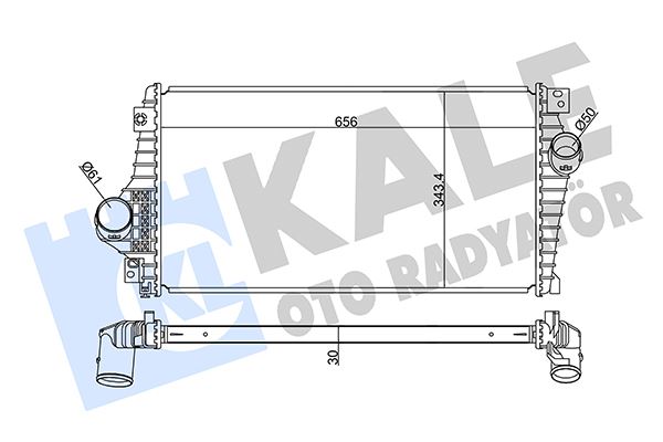 KALE OTO RADYATÖR 350875 Motor Turbo Radyatörü - CHEVROLET EPICA (KL1_) uyumlu