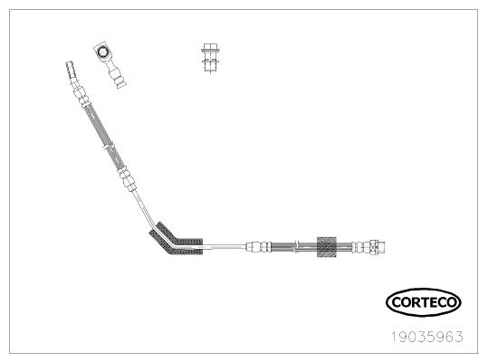 CORTECO 19035963 Fren Sistemleri Fren Hortumları - LAND ROVER RANGE ROVER III (L322) uyumlu