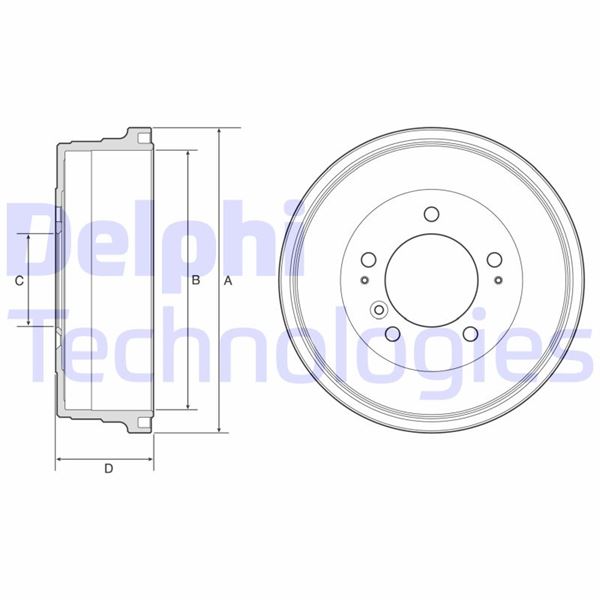 DELPHI BF628 Fren Sistemleri Fren Kampanası - TOYOTA LAND CRUISER PRADO (_J15_) uyumlu