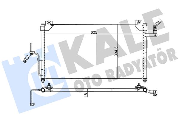 KALE OTO RADYATÖR 387100 İklimlendirme Sistemi Klima Radyatörü - MAZDA 323 S VI Sedan (BJ) uyumlu