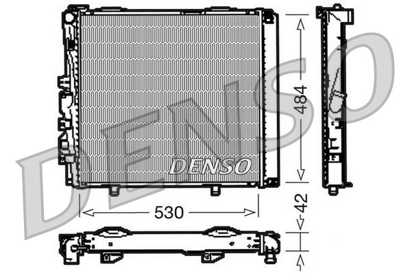 DENSO DRM17040 Soğutma Sistemi Su Soğutucu & Parçaları - MERCEDES-BENZ 124 Sedan (W124) uyumlu