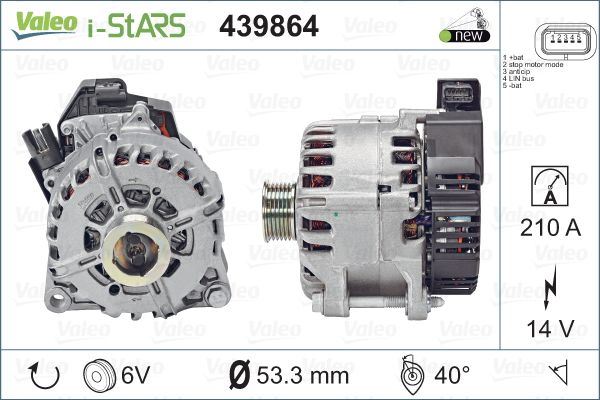 VALEO 439864 Elektrik Sistemi Marş Alternatörü - CITROËN C4 II (NC_) uyumlu